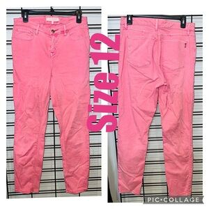 Isaac mizhari pink denim jeans size 12
